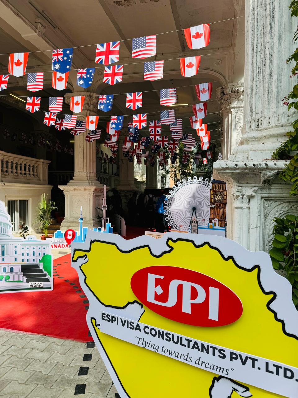 ESPI Eduvoyage international study abroad expo setup